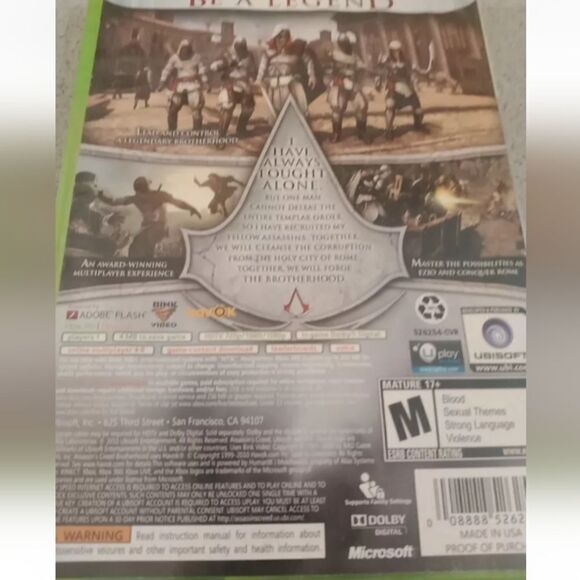 🩷Assassin's Creed: Brotherhood (Microsoft Xbox 360, 2010) Complete W/Manual - Picture 4 of 4
